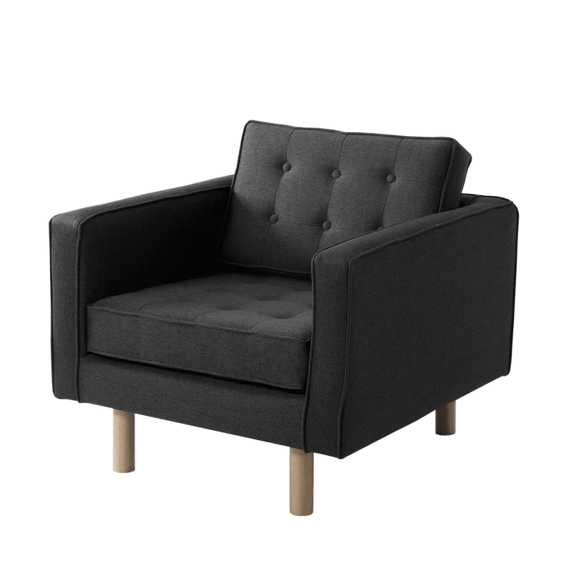 Poltrona TOPIC WOOD, Carbon, Legno Naturale