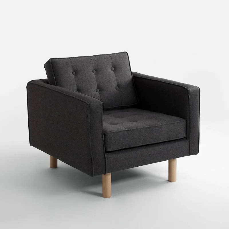 Poltrona TOPIC WOOD, Carbon, Legno Naturale