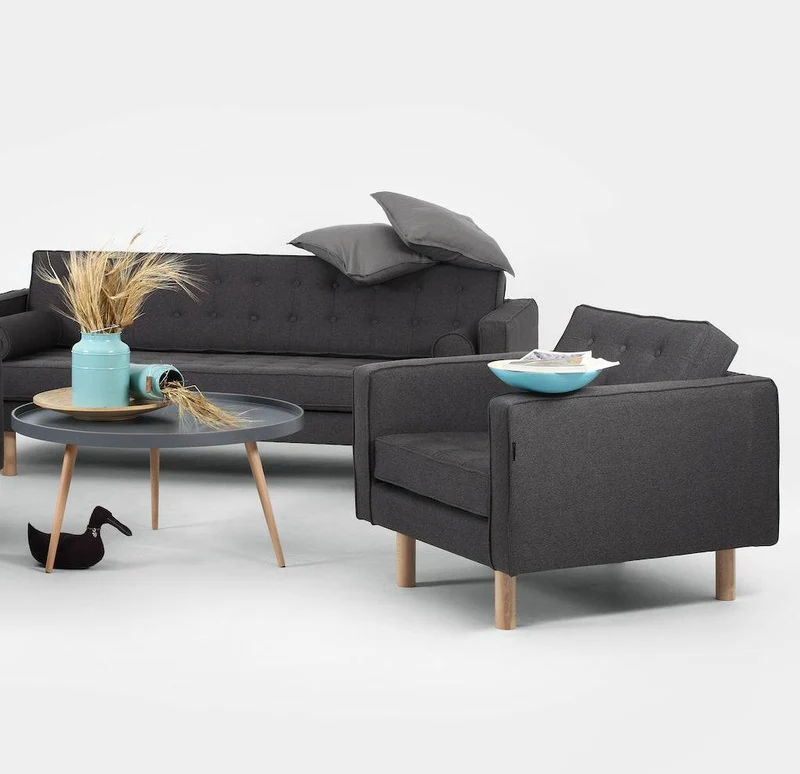 Poltrona TOPIC WOOD, Carbon, Legno Naturale