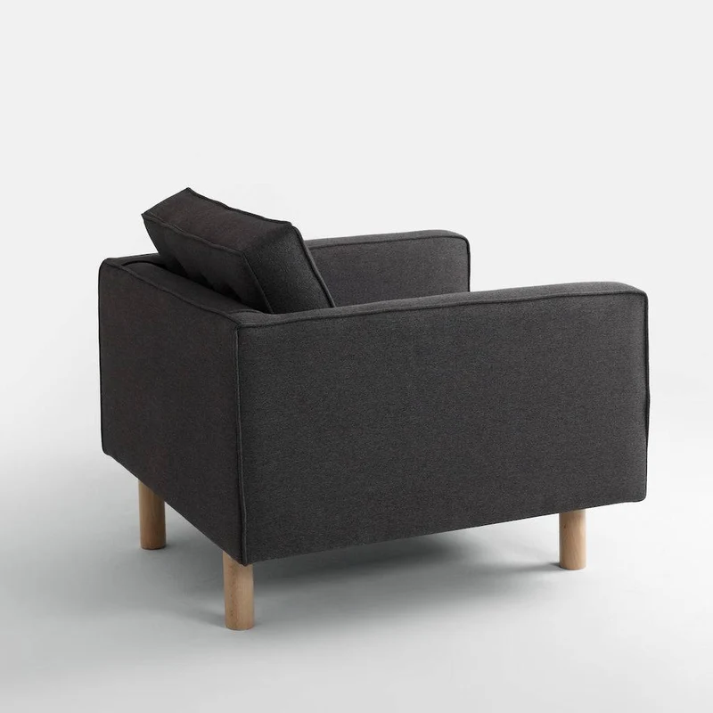 Poltrona TOPIC WOOD, Carbon, Legno Naturale