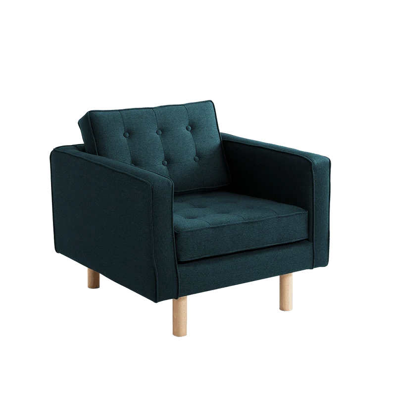 Poltrona TOPIC WOOD, Deep Sea, Naturale