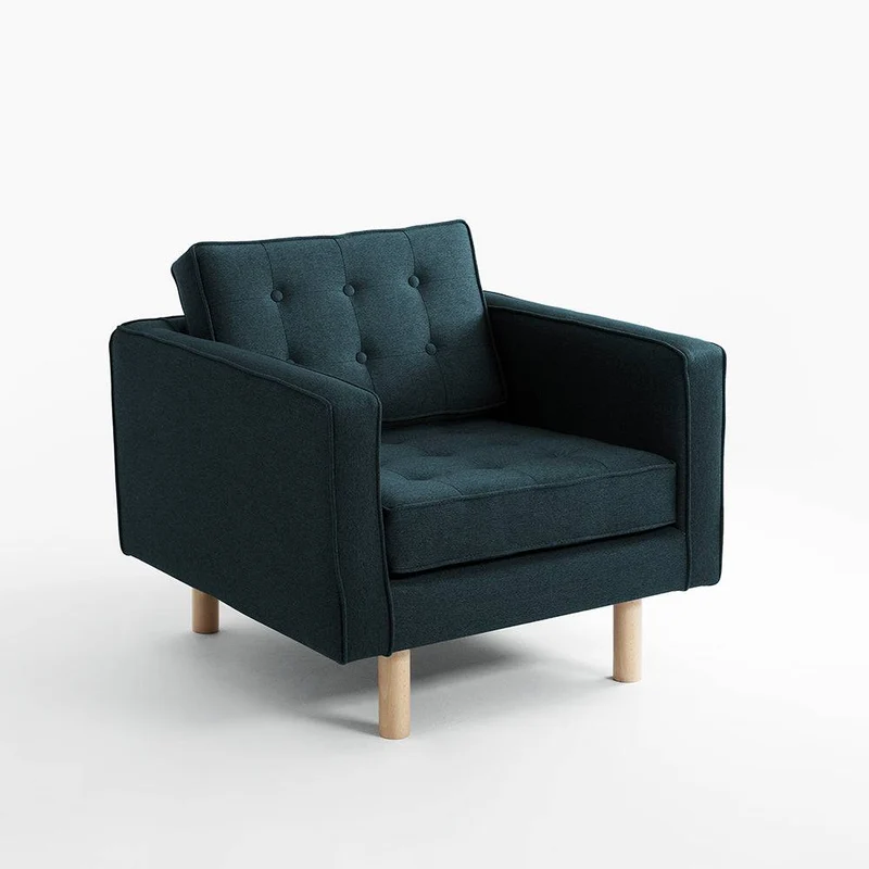 Poltrona TOPIC WOOD, Deep Sea, Naturale