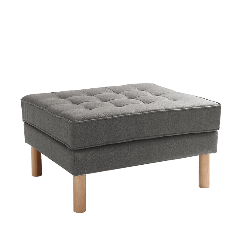 Pouf TOPIC WOOD 75, Acciaio, Naturale