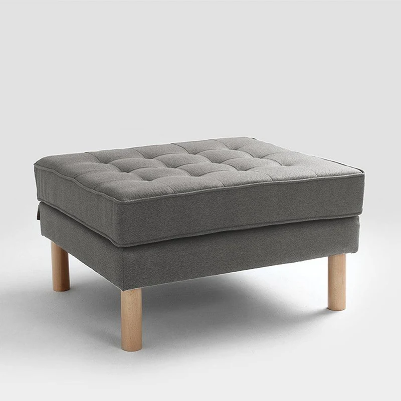 Pouf TOPIC WOOD 75, Acciaio, Naturale