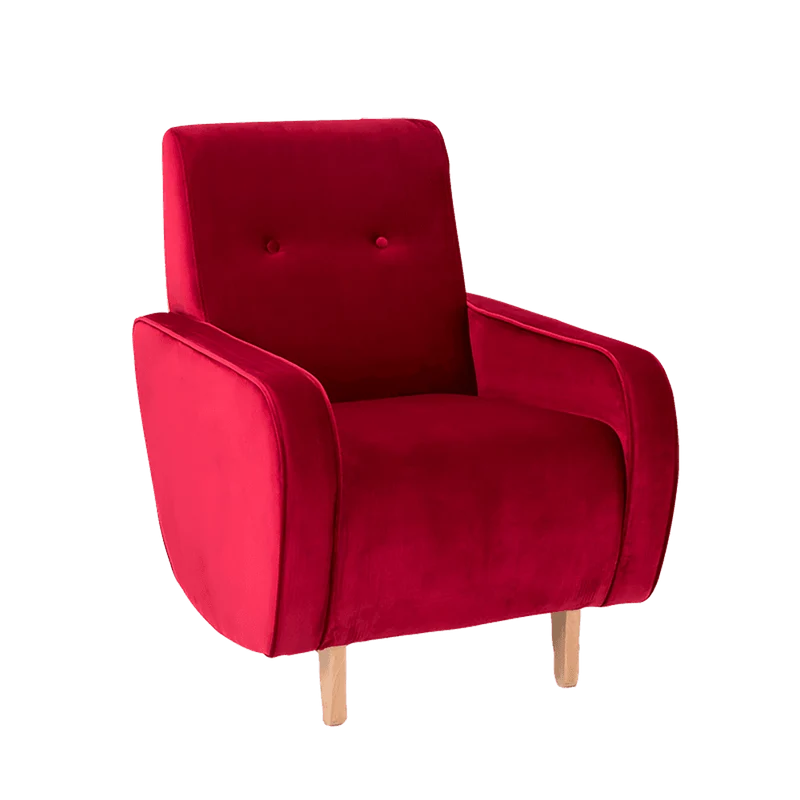 Poltrona PANDA - Cranberry, naturale