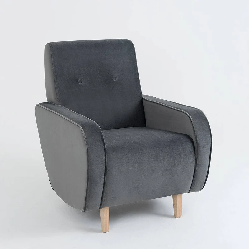 Poltrona PANDA - Grigio, naturale