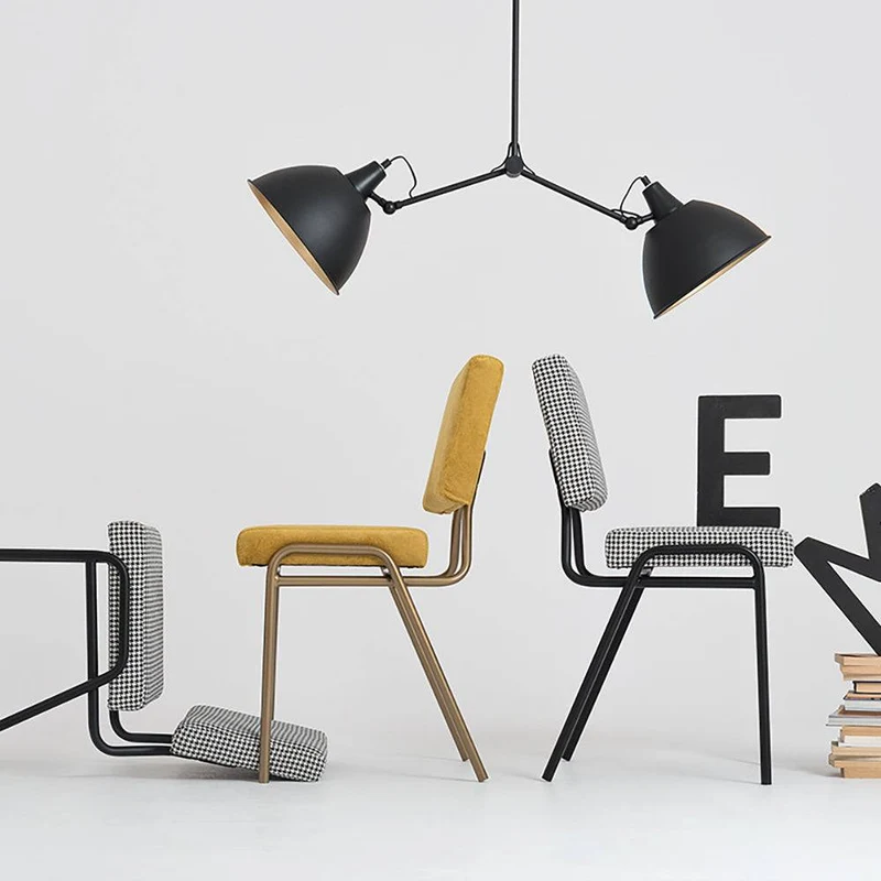 Sedia SIMPLE - pied de poule, nero
