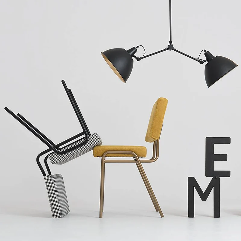 Sedia SIMPLE - pied de poule, nero