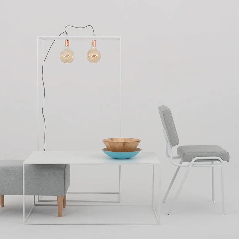 Sedia SIMPLE - platino, bianco