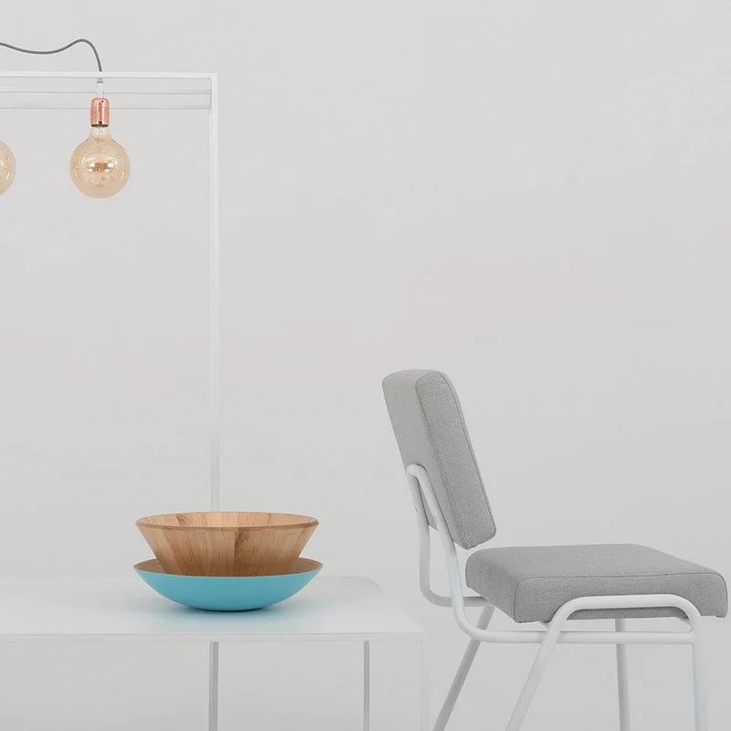 Sedia SIMPLE - platino, bianco