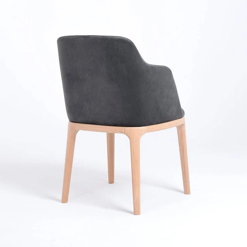 Sedia LULU con Braccioli - Grigio Lilla