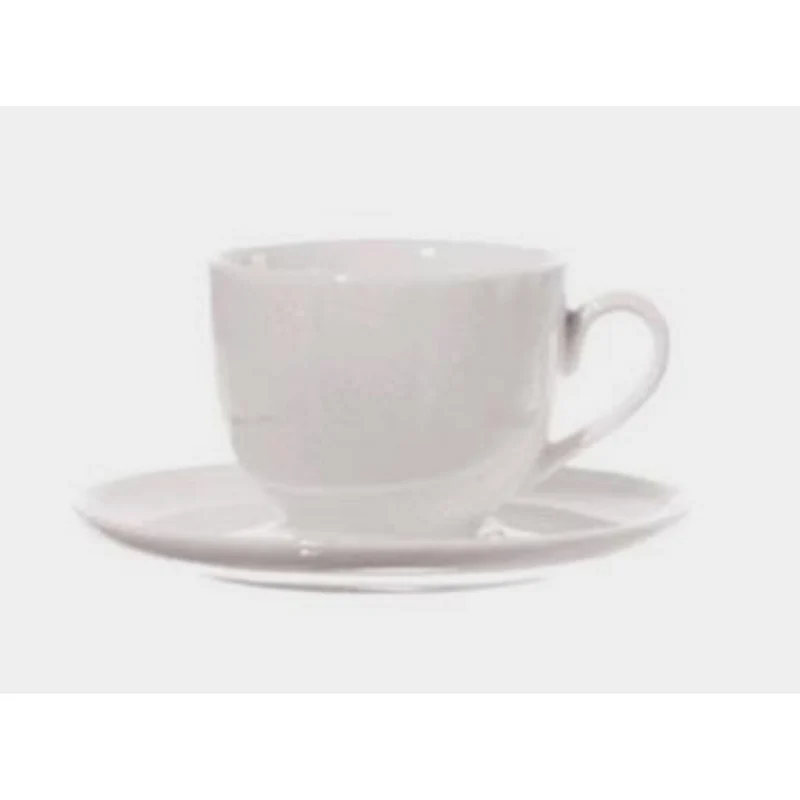 TAZZA CAFFE' C/PIATTINO 80 CC IN PORCELLANA LINEA CORTE