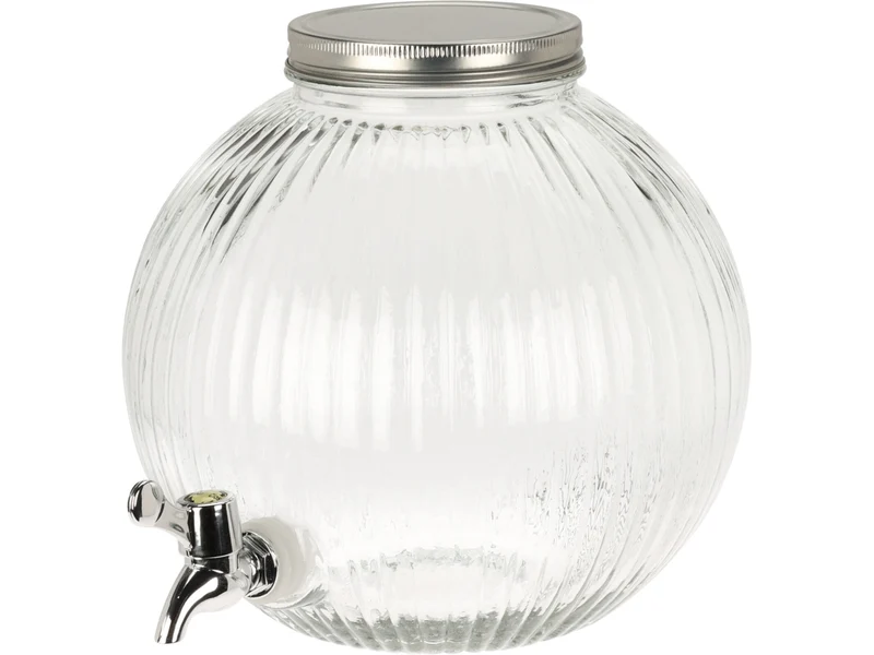 Dispenser in vetro da 550cl stile moderno 23x23 cm - EH