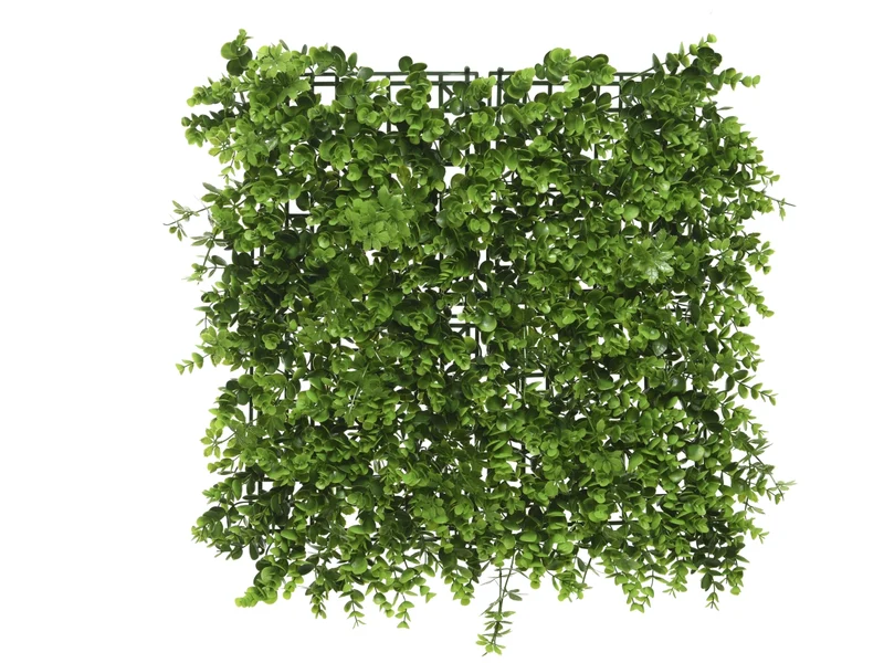 Decorazione da muro a caduta eucalipto, verticale in plastica verde - lunghezza 100 cm, larghezza 100 cm, altezza 11 cm - resistente ai raggi uv per 5 anni, per uso esterno - Kaemingk