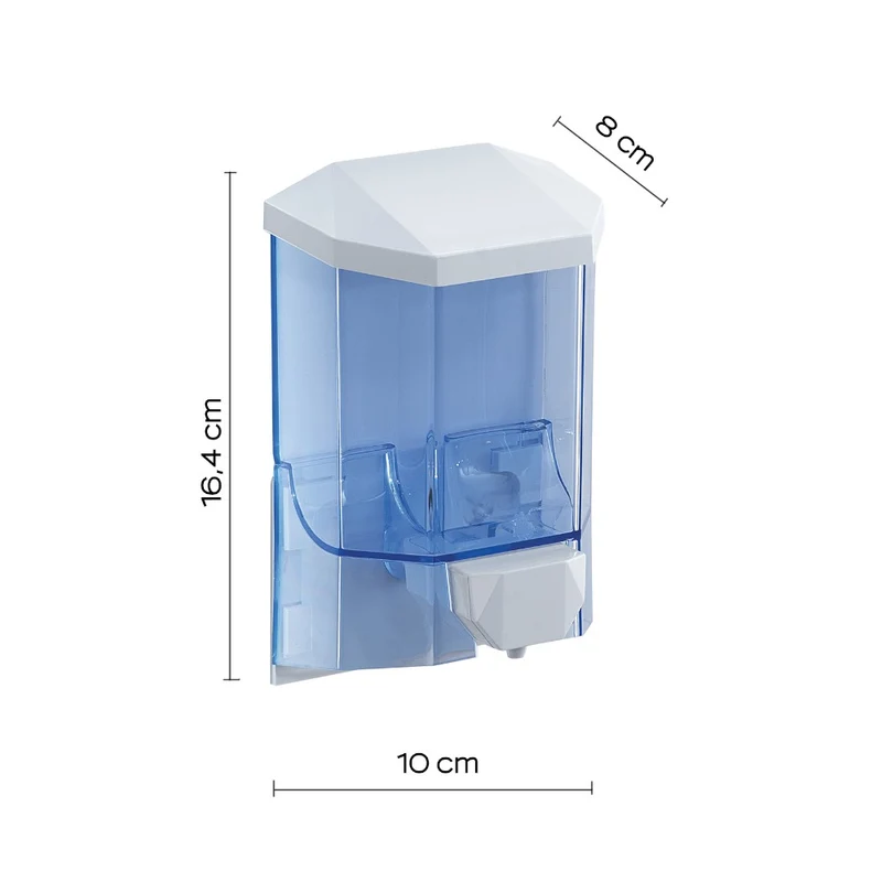 Distributore sapone liquido 450 ml in resina per bagno