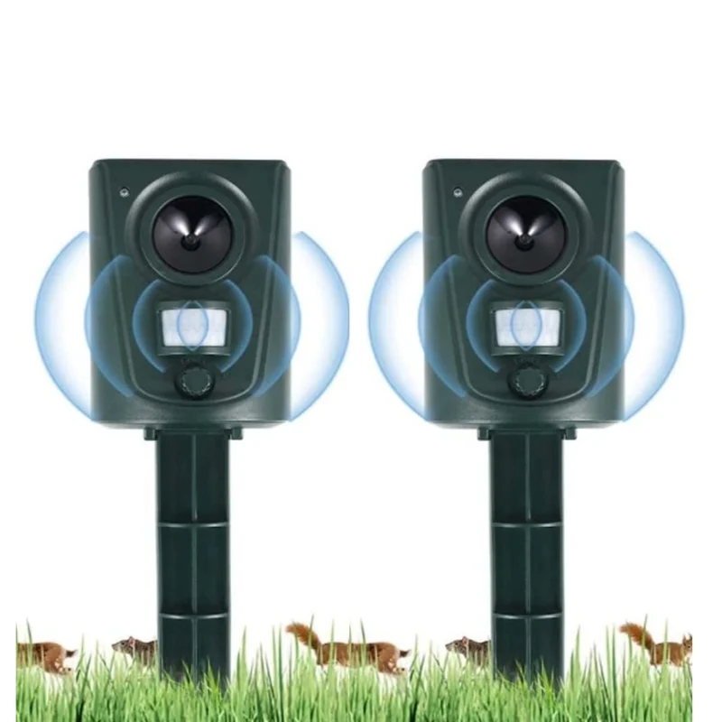 Repellente per animali a ultrasuoni 11x6,5x45 cm per esterno