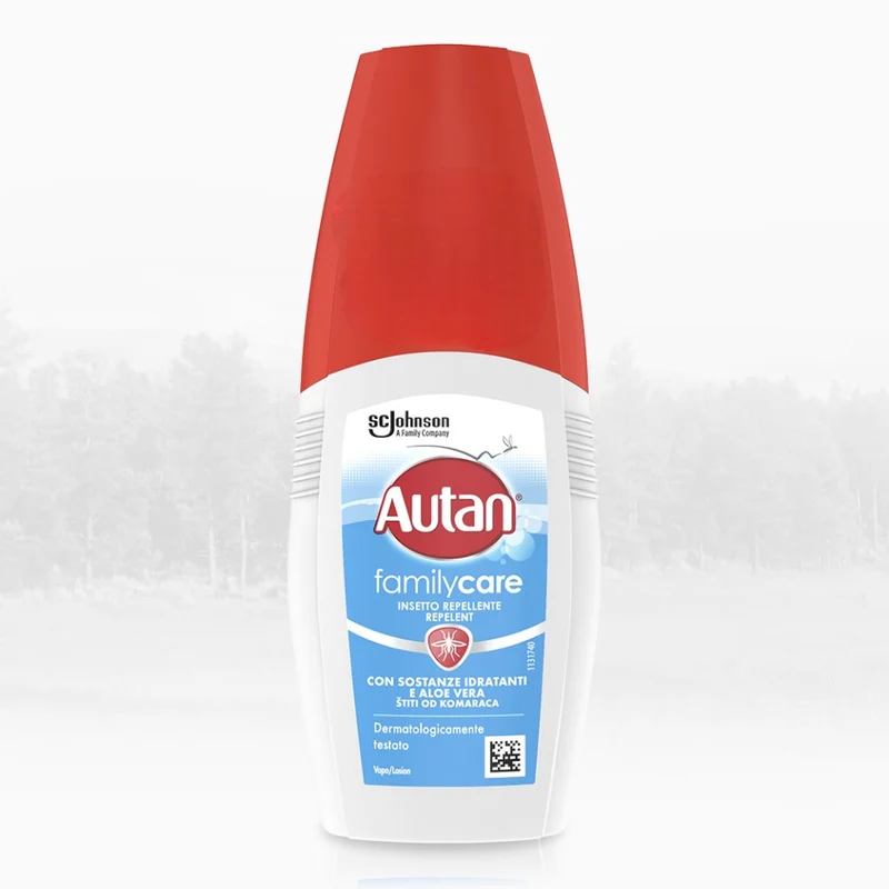 Repellente per zanzare con sostanze idratanti e aloe vera 100 ml