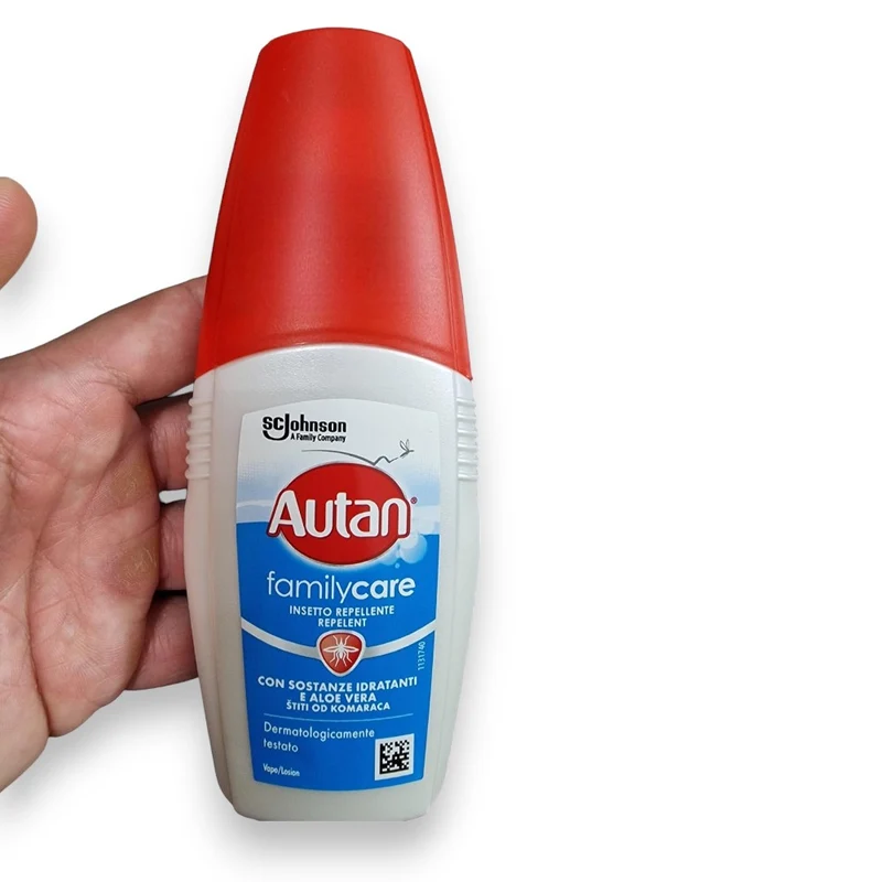 Repellente per zanzare con sostanze idratanti e aloe vera 100 ml