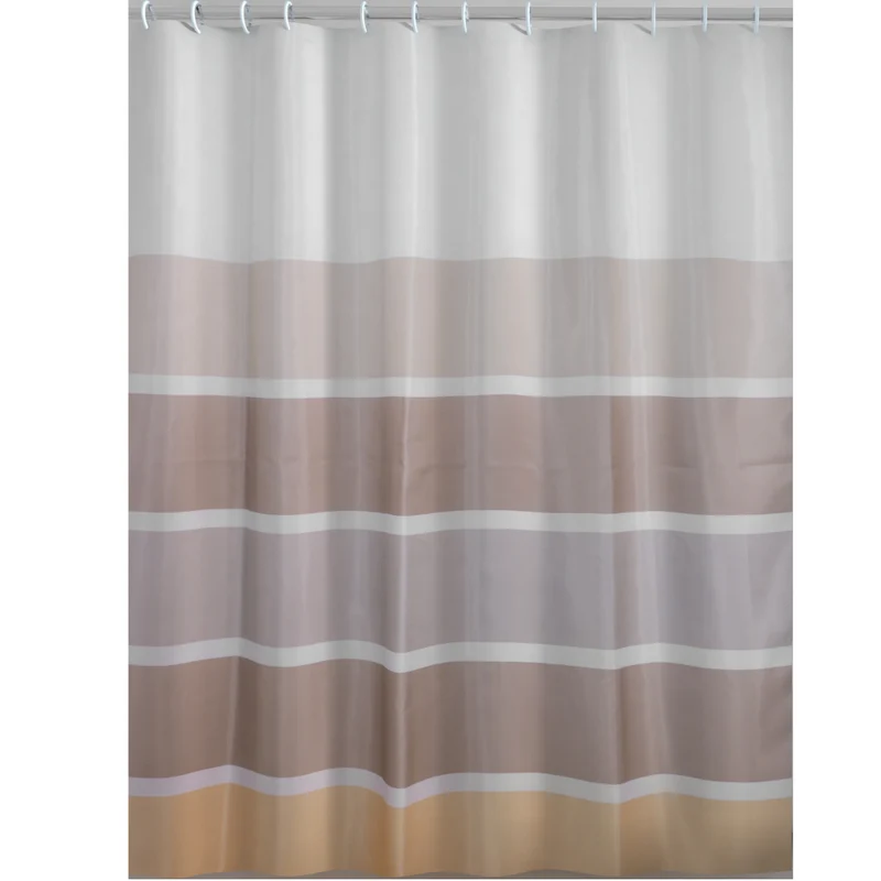 Tenda doccia bagno in poliestere spiaggia beige/marrone