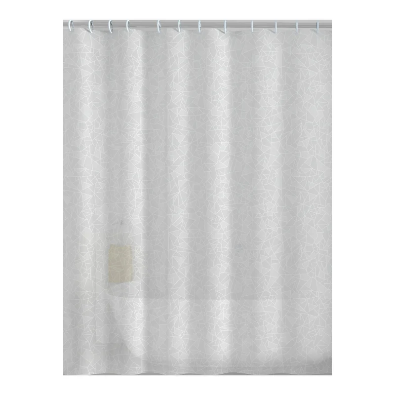 Tenda doccia bagno in peva prisma bianca