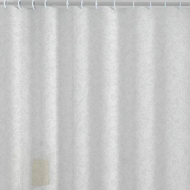 Tenda doccia bagno in peva prisma bianca