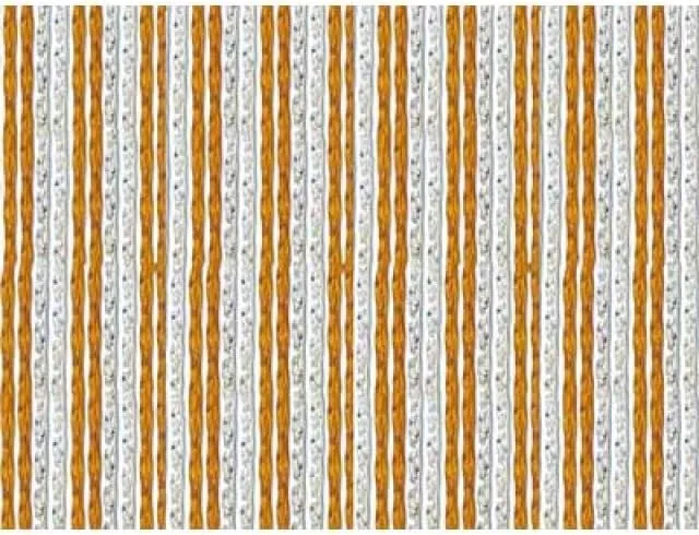 Tenda per porte antimosche in pvc bicolor avana e cristallo modello iris 120x220 cm