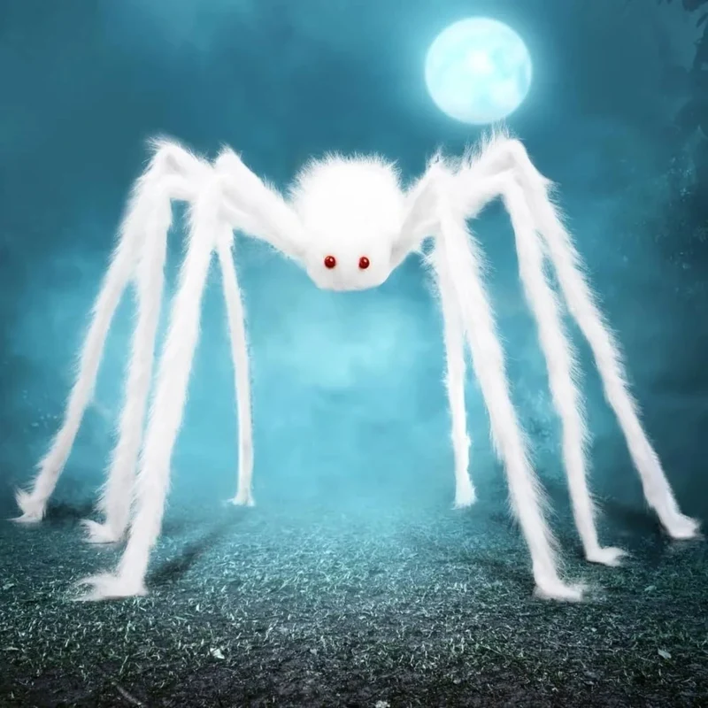 Halloween Giant Decorative Spider with Flexible Legs and Red Eyes