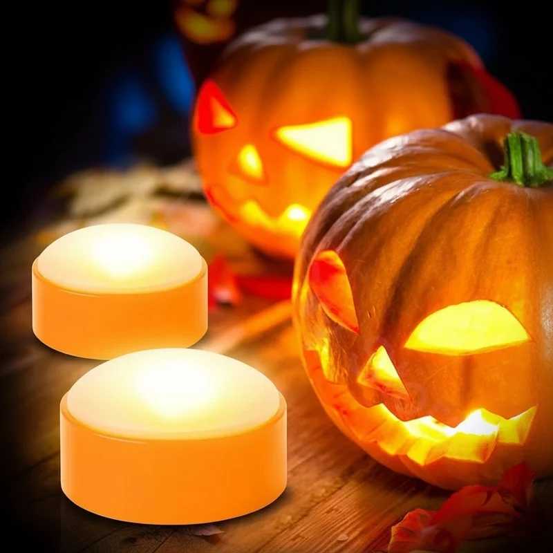 Halloween battery-powered LED lights for a pumpkin with remote control and timer function