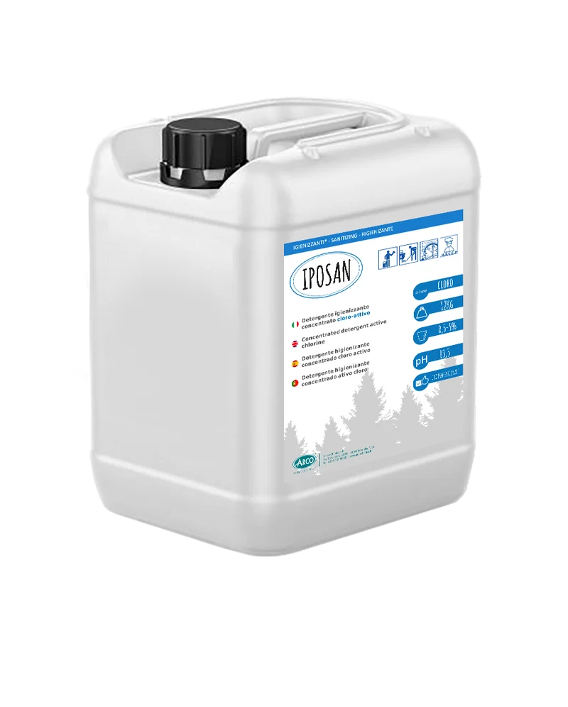 Detergente igienizzante clorattivo concentrato Arco Chimica Iposan 12 kg DISPONIBILE IN 10 GIORNI LAVORATIVI