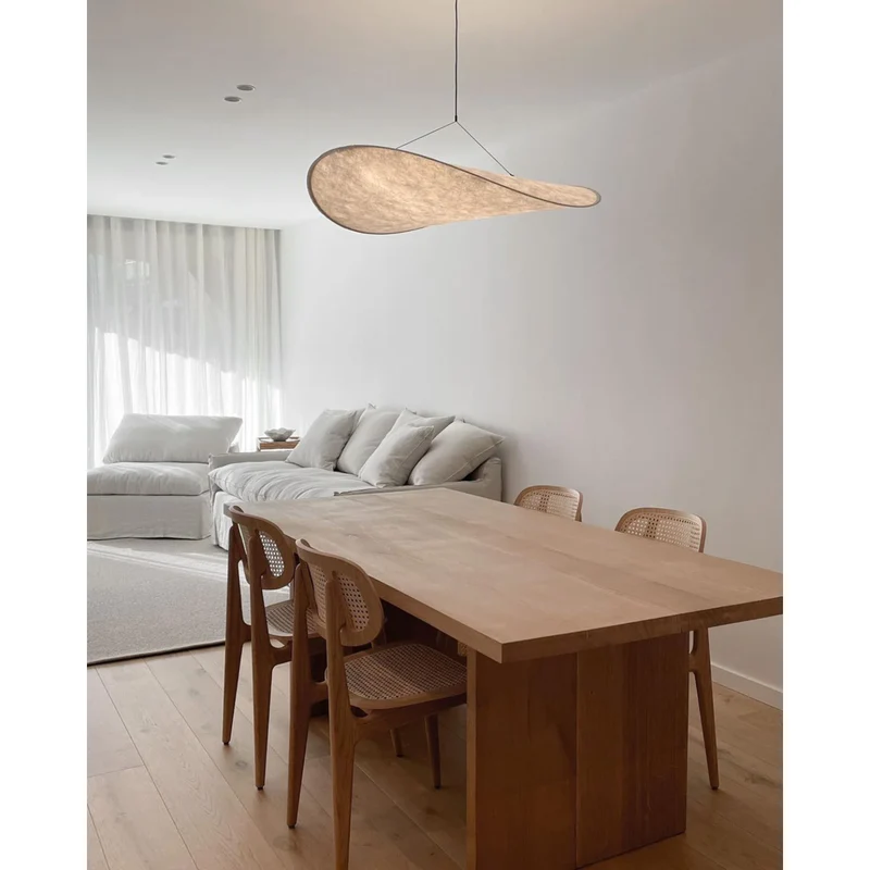 Pendant Light for the Living Room, Bedroom, and Above the Table with a Minimalist Textured Shade
