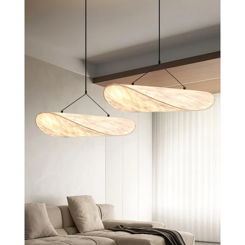 Pendant Light for the Living Room, Bedroom, and Above the Table with a Minimalist Textured Shade