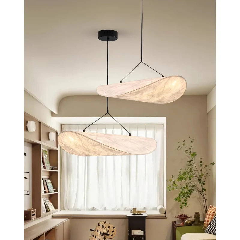 Pendant Light for the Living Room, Bedroom, and Above the Table with a Minimalist Textured Shade