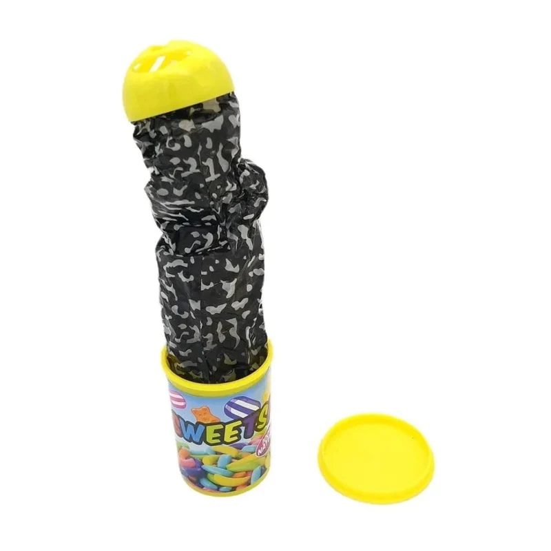 Halloween Prank Can with a Spring-Loaded Fake Snake for Parties, Snake in a Can