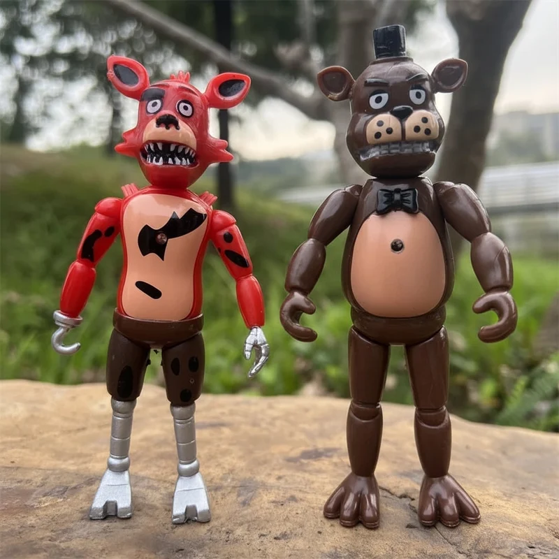 Halloween Action Figures Set of 5 for Children with Movable Joints and LED Lights Gift for Ages 8