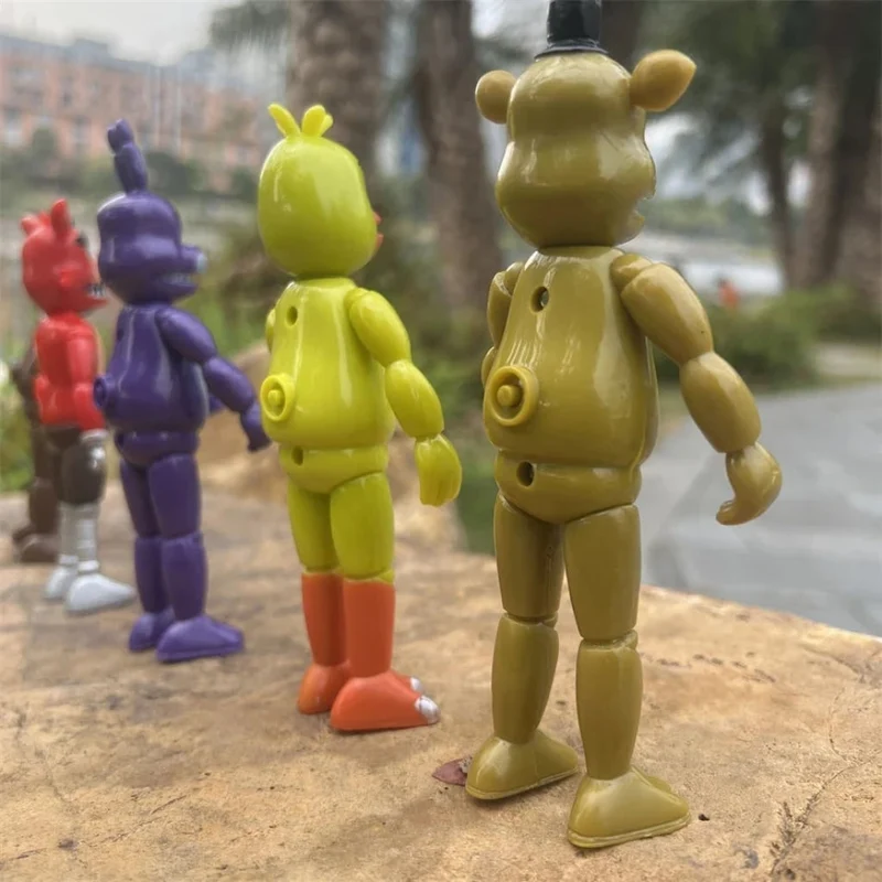 Halloween Action Figures Set of 5 for Children with Movable Joints and LED Lights Gift for Ages 8