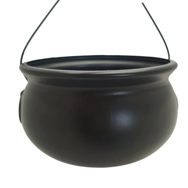 Halloween Witch's Cauldron Plastic Candy Holder for Decorations and Trick or Treat