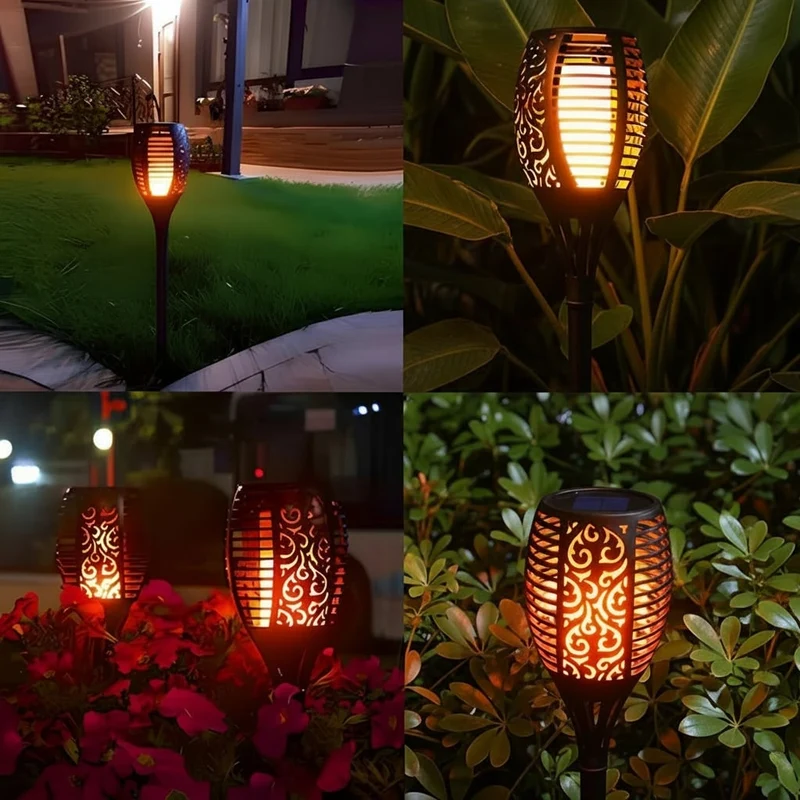 Halloween Solar Garden Torch Lamp with Flickering Flame Effect for the Balcony
