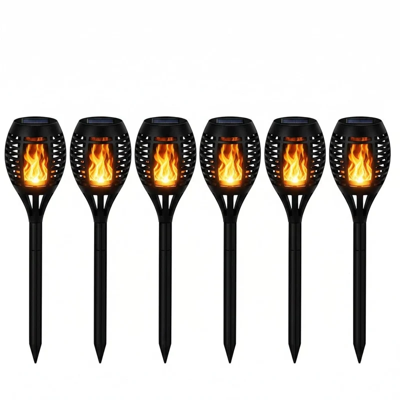 Halloween Solar Garden Torch Lamp with Flickering Flame Effect for the Balcony