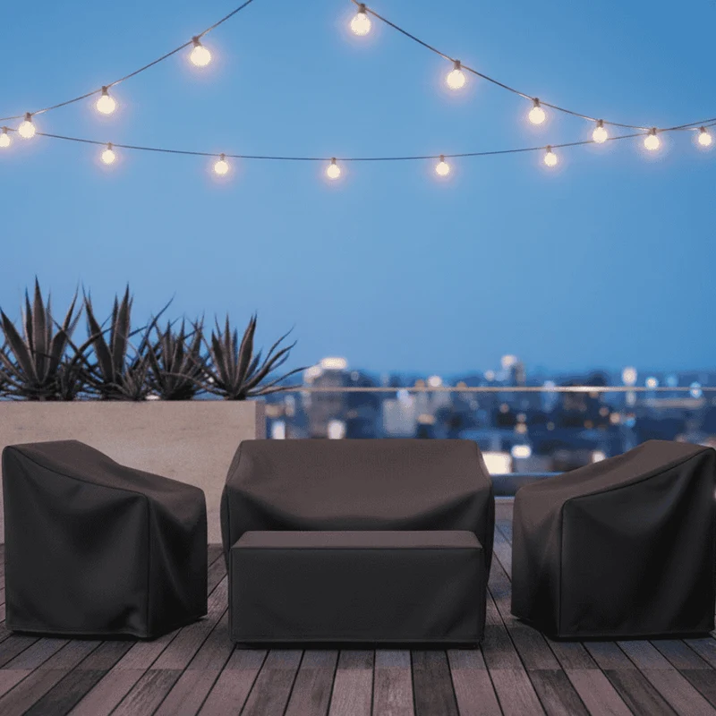 Waterproof Cover for Garden Chairs, Armchairs, and Balcony Furniture, Foldable, for a Table