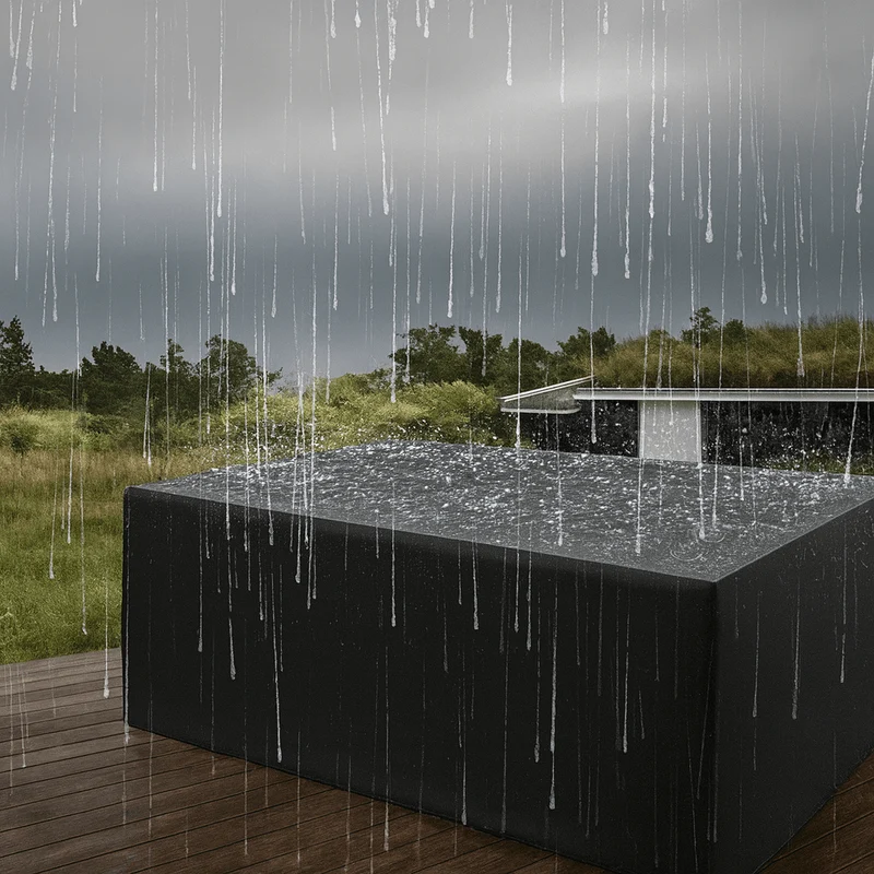 Waterproof Cover for Garden Chairs, Armchairs, and Balcony Furniture, Foldable, for a Table
