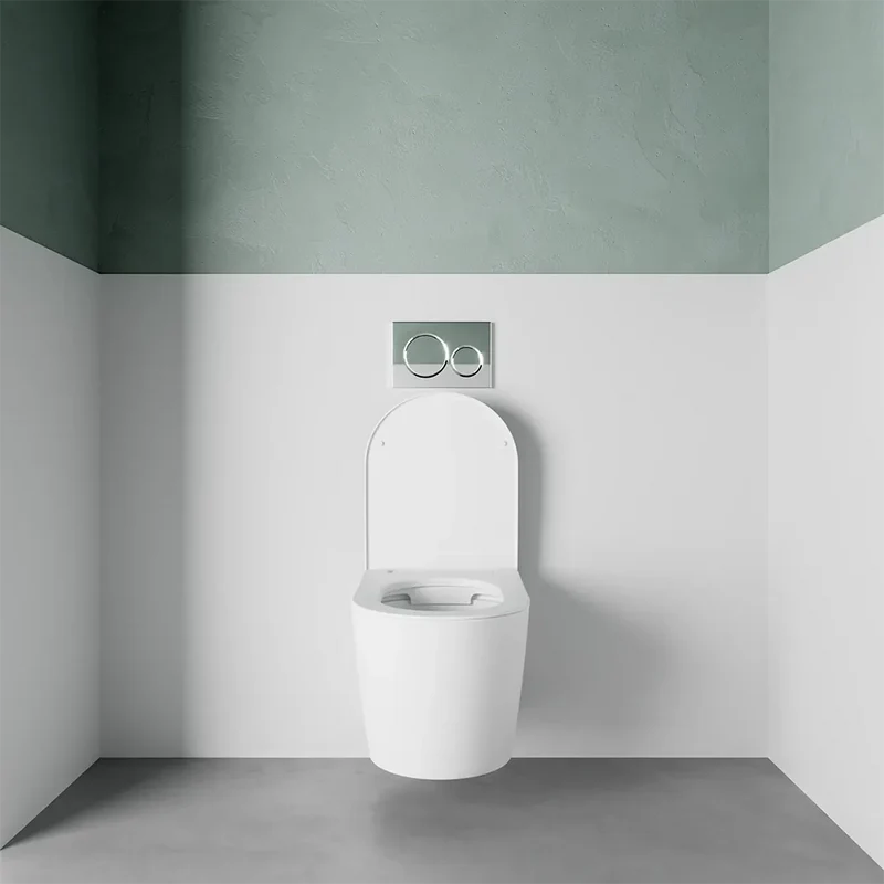 Vaso sospeso in ceramica bianco opaco con sedile soft-close | Vienna