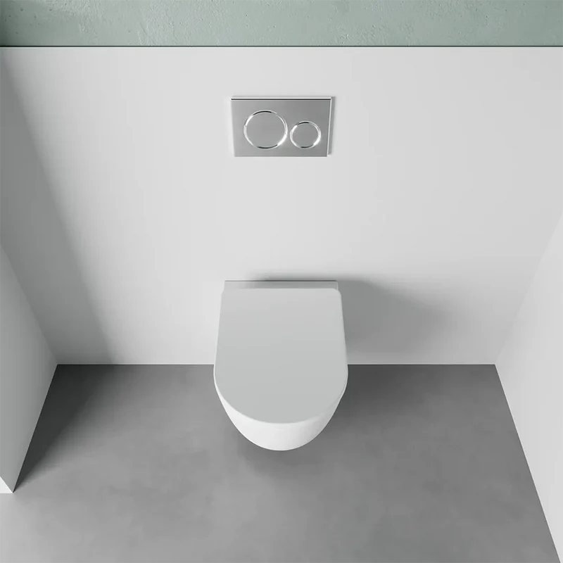 Vaso sospeso in ceramica bianco opaco con sedile soft-close | Vienna