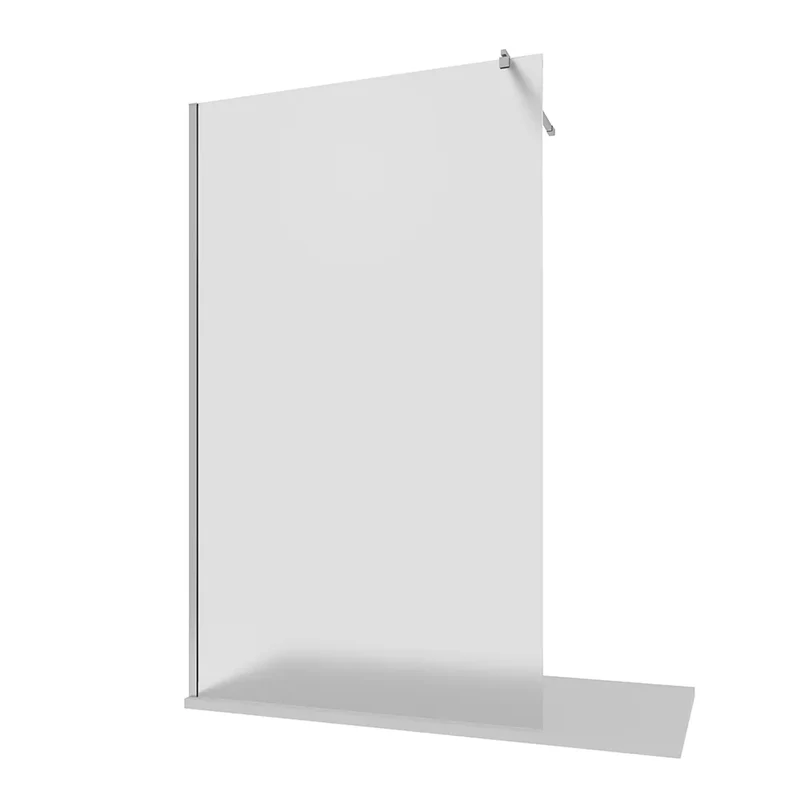 Doccia walk-in 130 cm vetro 8mm anticalcare opaco h200 profili cromo | Keros