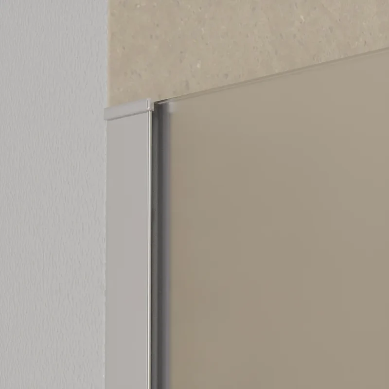 Doccia walk-in 130 cm vetro 8mm anticalcare opaco h200 profili cromo | Keros