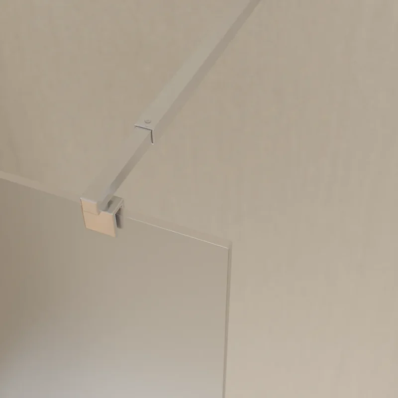 Doccia walk-in 130 cm vetro 8mm anticalcare opaco h200 profili cromo | Keros