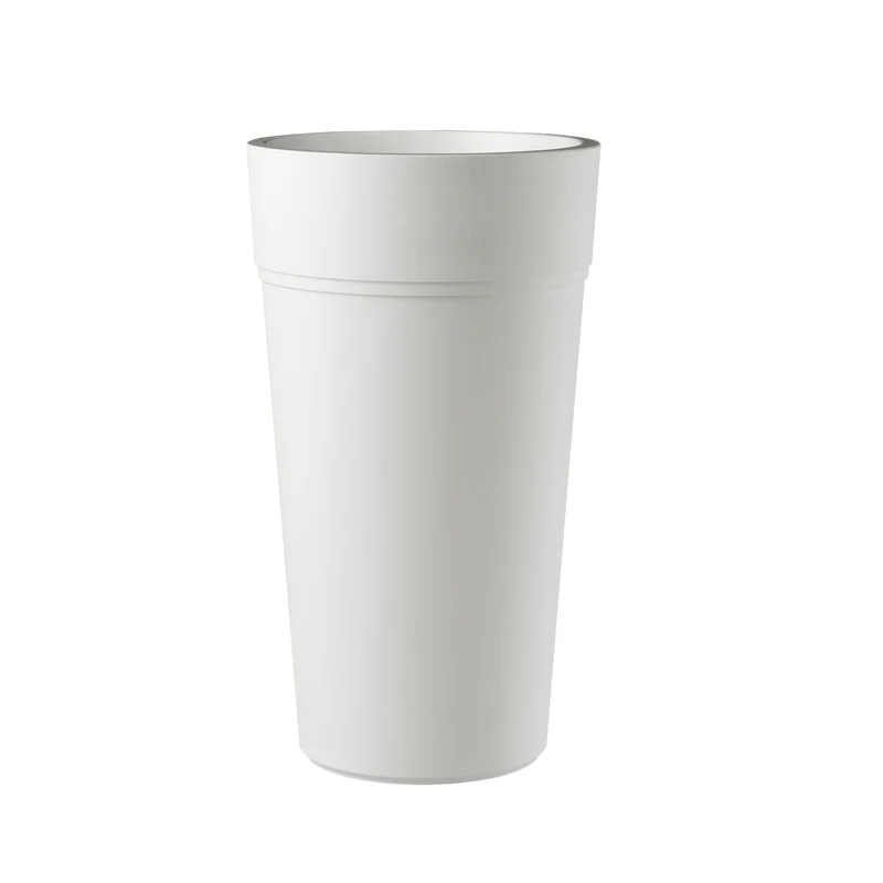 Vaso Stem In Resina Bianco 65 Cm