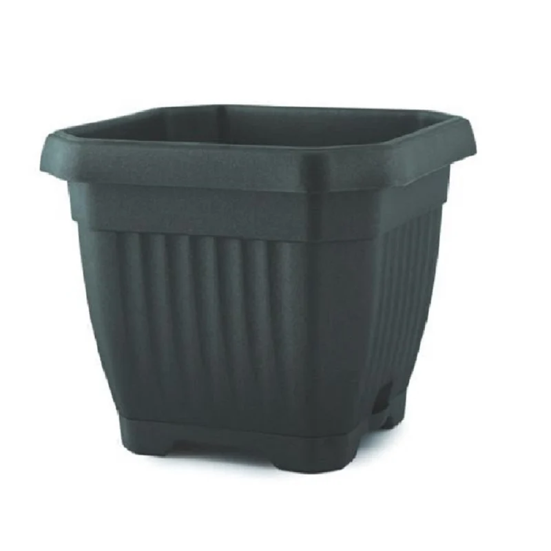 Vaso Quadrato Flower 40x40 Cm Antracite