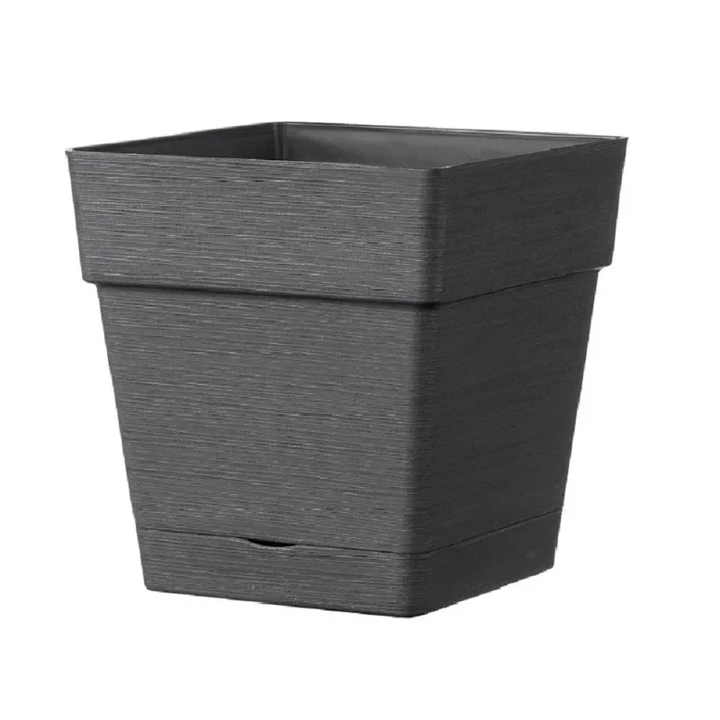 Vaso Quadrato Glamour Antracite 25x25x24 Cm