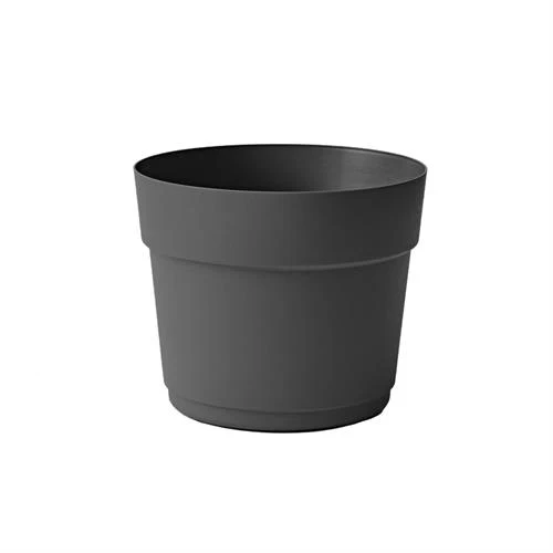 Vaso Bloom In Resina Antracite D. 24 Cm