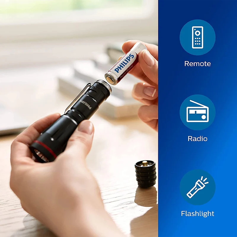 Philips 40 Batterie Pile Monouso Alcaline 24 Stilo e 16 Ministilo Lunga Durata